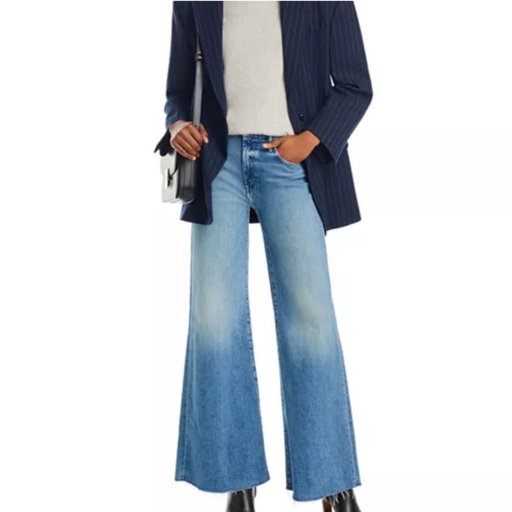 MOTHER THE ROLLER WIDE LEG JEANS RIDING THE CLIFFSIDE SIZE 28